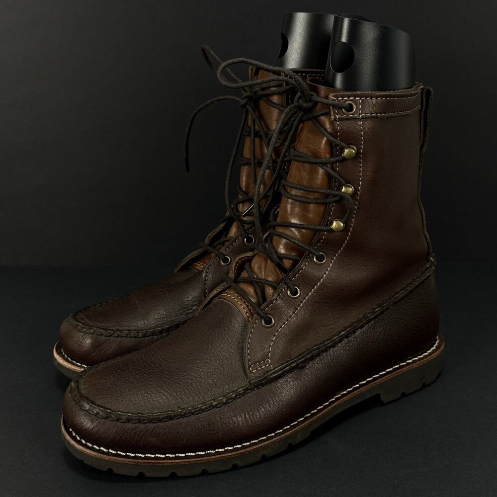 Gokey USA Bird Shooter Boots Men’s 12D Brown Leather Hunting Lace Up USA Made